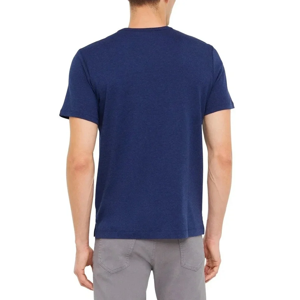 Banana Republic Mens Luxe Touch Tee Navy Blue Crew Neck T-Shirt Size Medium New